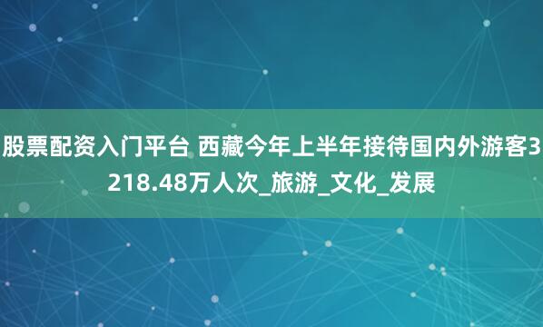 股票配资入门平台 西藏今年上半年接待国内外游客3218.48万人次_旅游_文化_发展