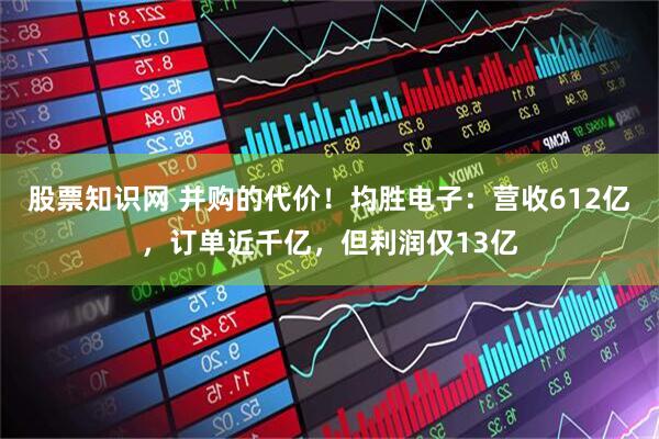 股票知识网 并购的代价！均胜电子：营收612亿，订单近千亿，但利润仅13亿